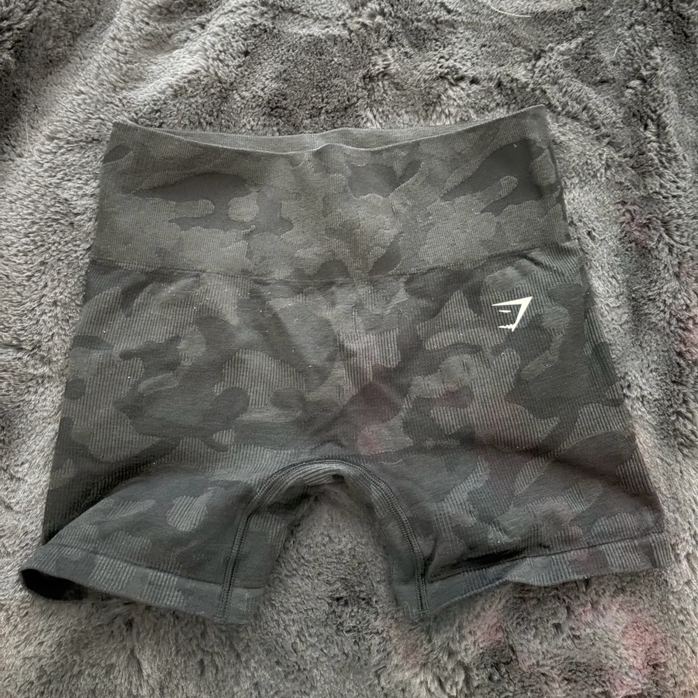 Gymshark Athletic Camo Shorts - Dark Gray